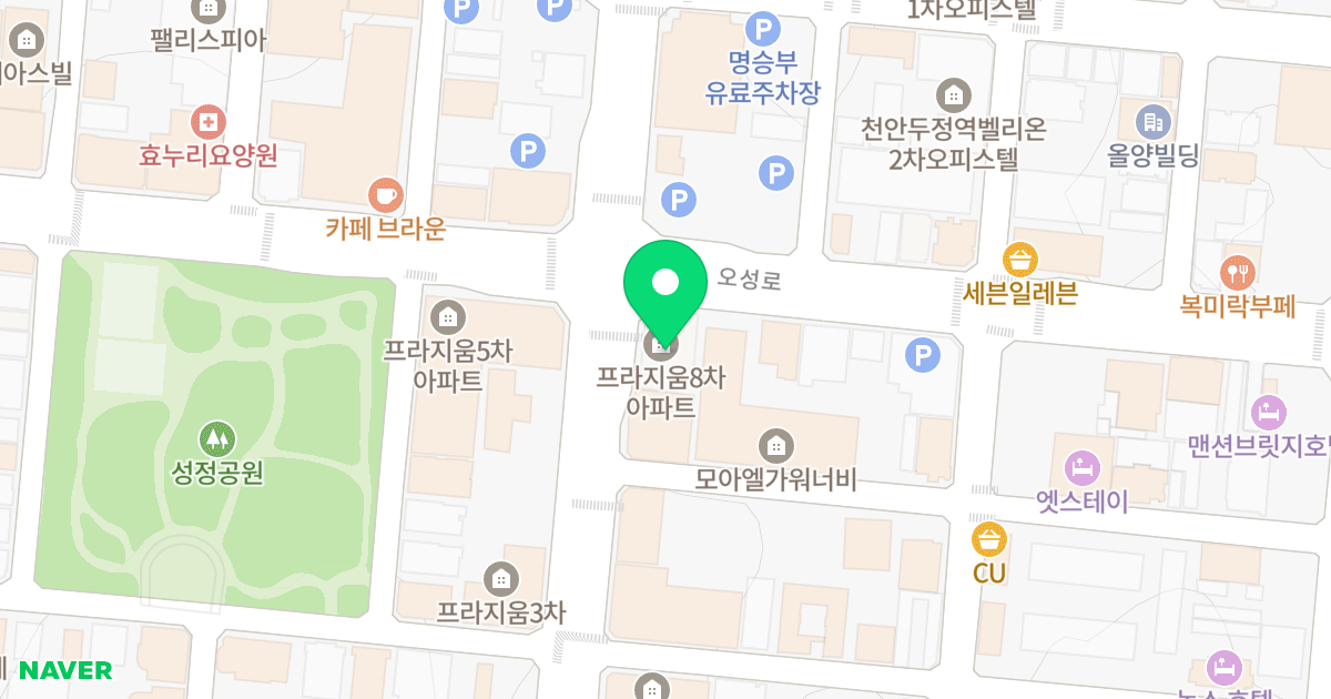 프라지움8차 위치 지도 - 충청남도 천안시 서북구