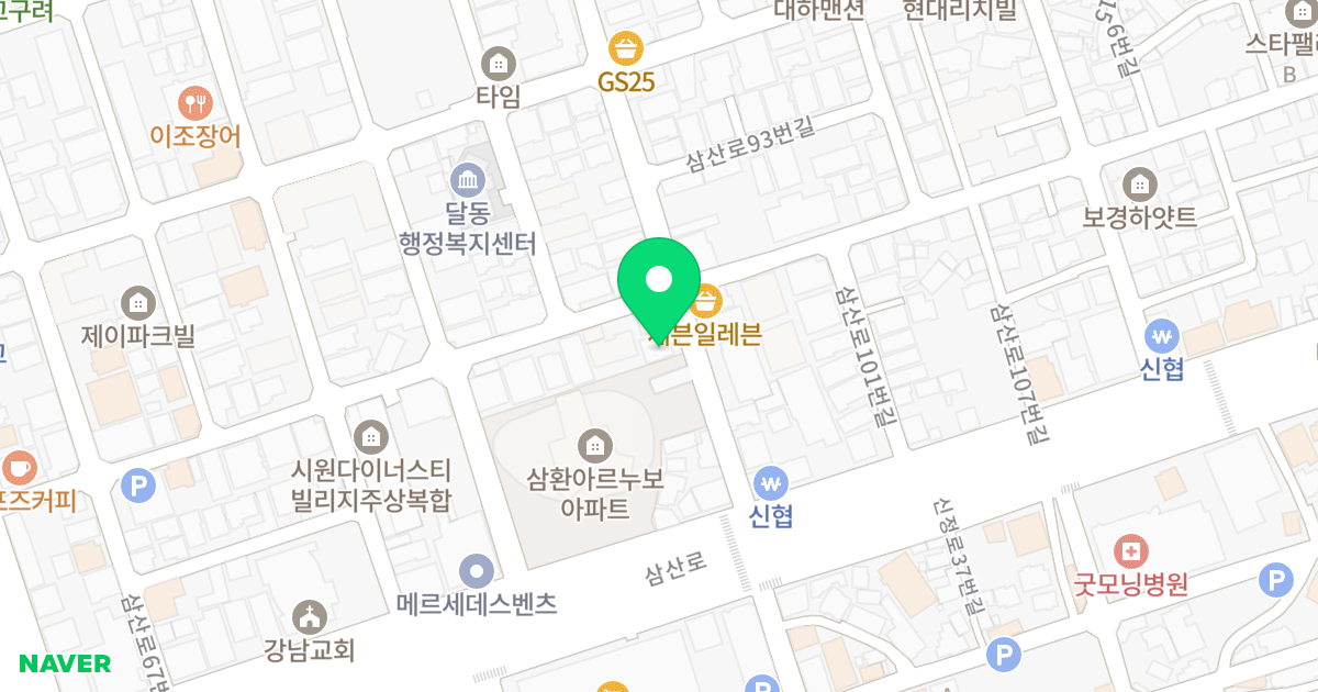 오리온파크 위치 지도 - 울산광역시 남구 삼산로93번길 7
