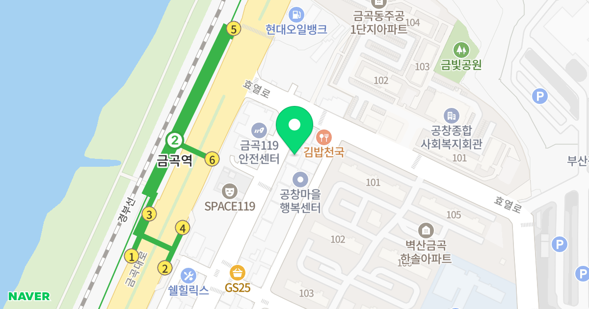 마이빌 위치 지도 - 부산광역시 북구 금곡대로616번길 150