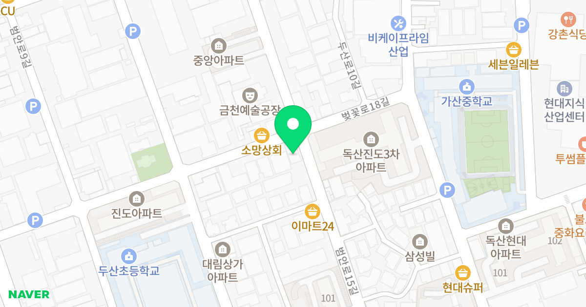 창파빌딩 위치 지도 - 서울특별시 금천구 범안로15길 41