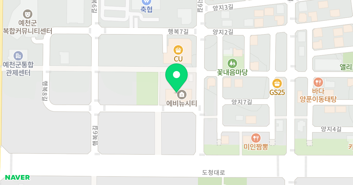 에비뉴시티 위치 지도 - 경상북도 예천군 호명읍 양지9길 18