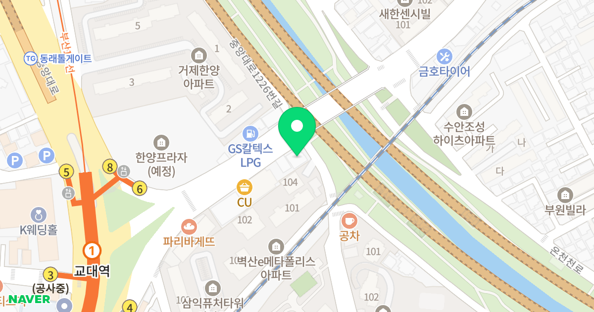 강일파크오피스텔 위치 지도 - 부산광역시 연제구 온천천공원길 2