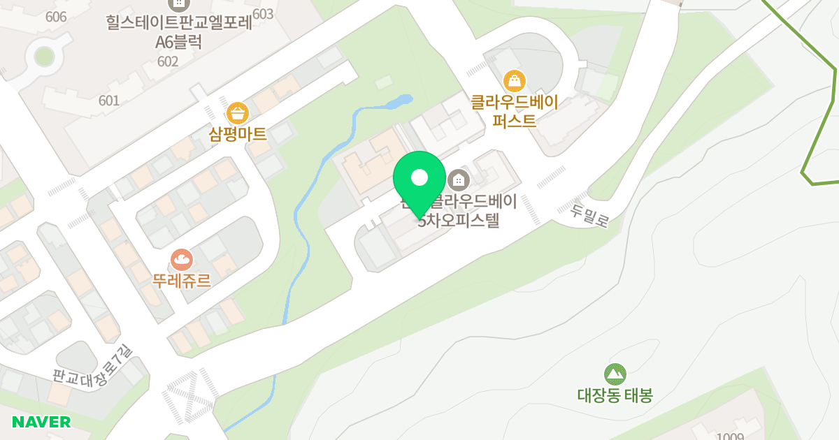 클라우드베이 VI 위치 지도 - 경기도 성남시 분당구 판교대장로8길 10
