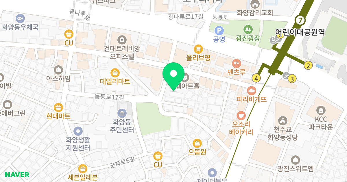 정익제이타워2차102동 위치 지도 - 서울특별시 광진구 광나루로18길 15