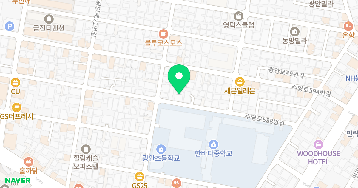 제이엠글로리아 위치 지도 - 부산광역시 수영구