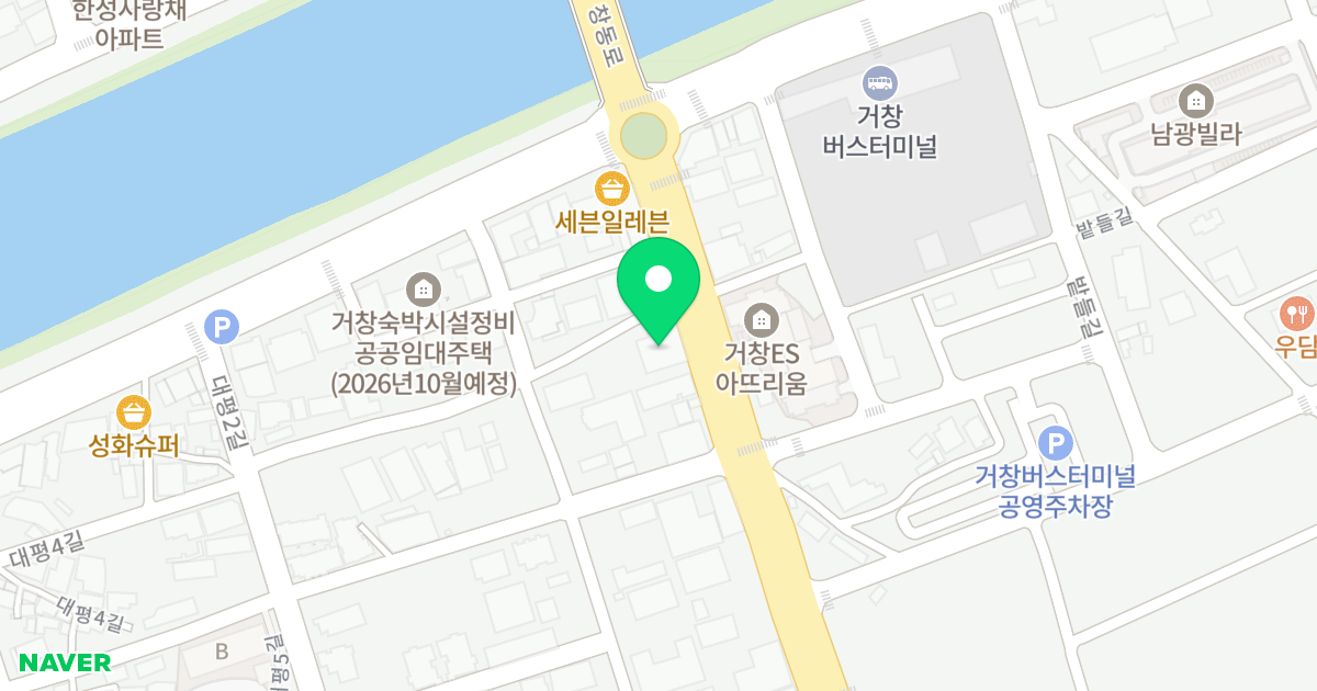 해광 위치 지도 - 경상남도 거창군 거창읍 창동로 93