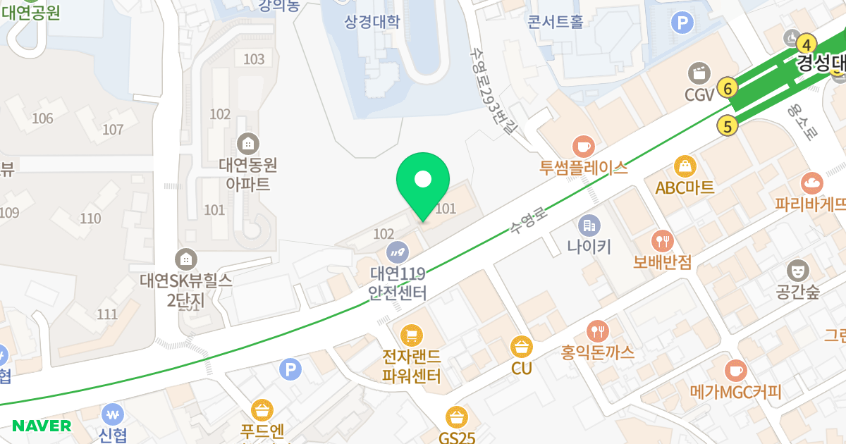 벽산e-솔렌스힐 위치 지도 - 부산광역시 남구