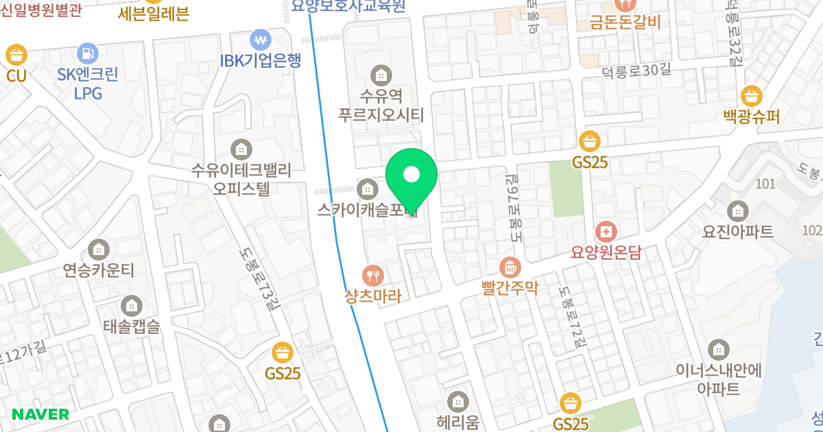 아르테가 수유역 위치 지도 - 서울특별시 강북구 덕릉로28길 28