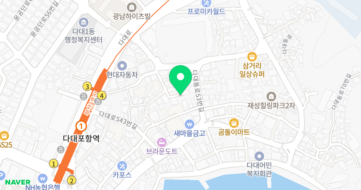 우성빌 위치 지도 - 부산광역시 사하구 다대로539번길 27-2