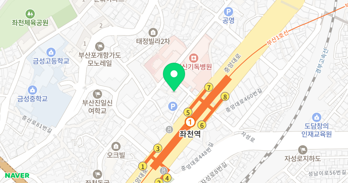 센텀타워 위치 지도 - 부산광역시 동구 중앙대로 459-7