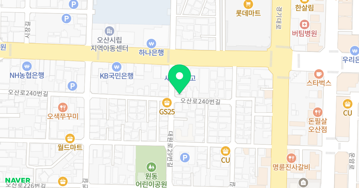 (753-21) 위치 지도 - 경기도 오산시 오산로240번길 29