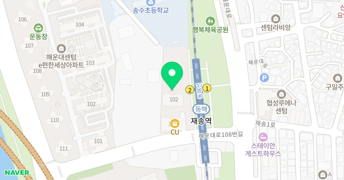 센텀 센트레빌 플래비뉴 위치 지도 - 부산광역시 해운대구 해운대로108번길 22