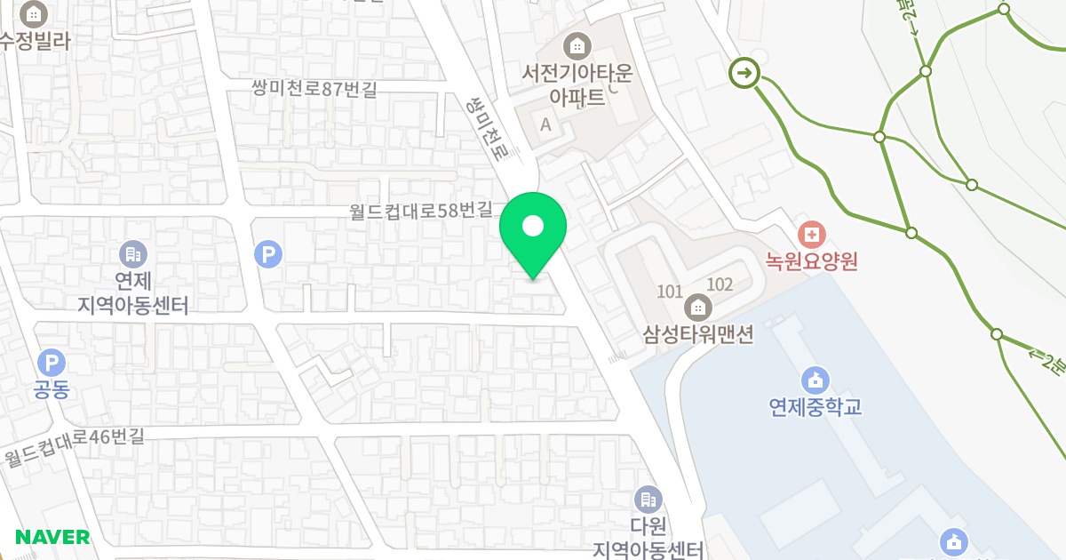 혜성빌 1차 위치 지도 - 부산광역시 연제구 쌍미천로 75