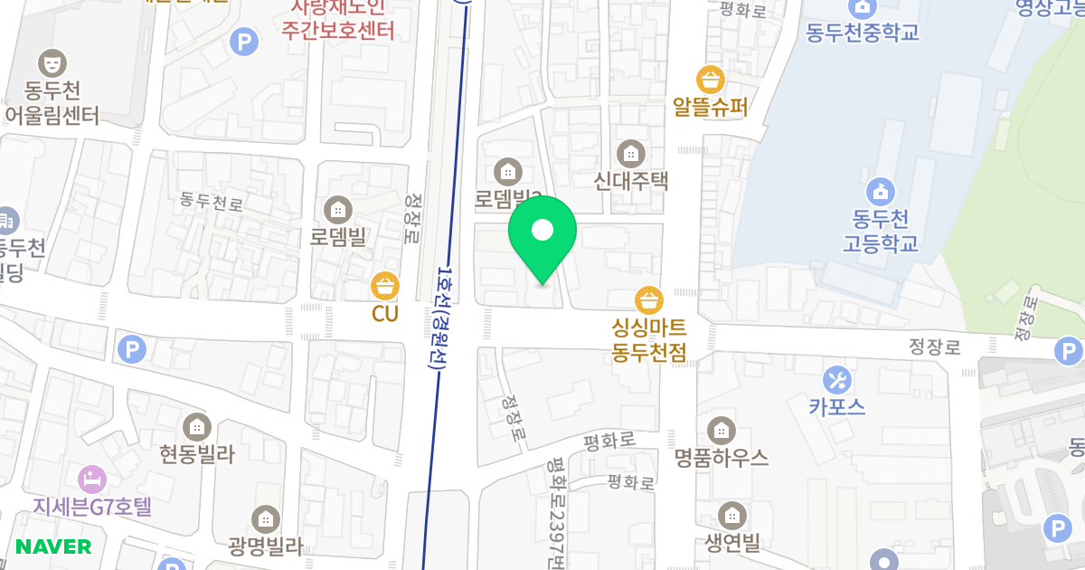(631-55) 위치 지도 - 경기도 동두천시 정장로 57