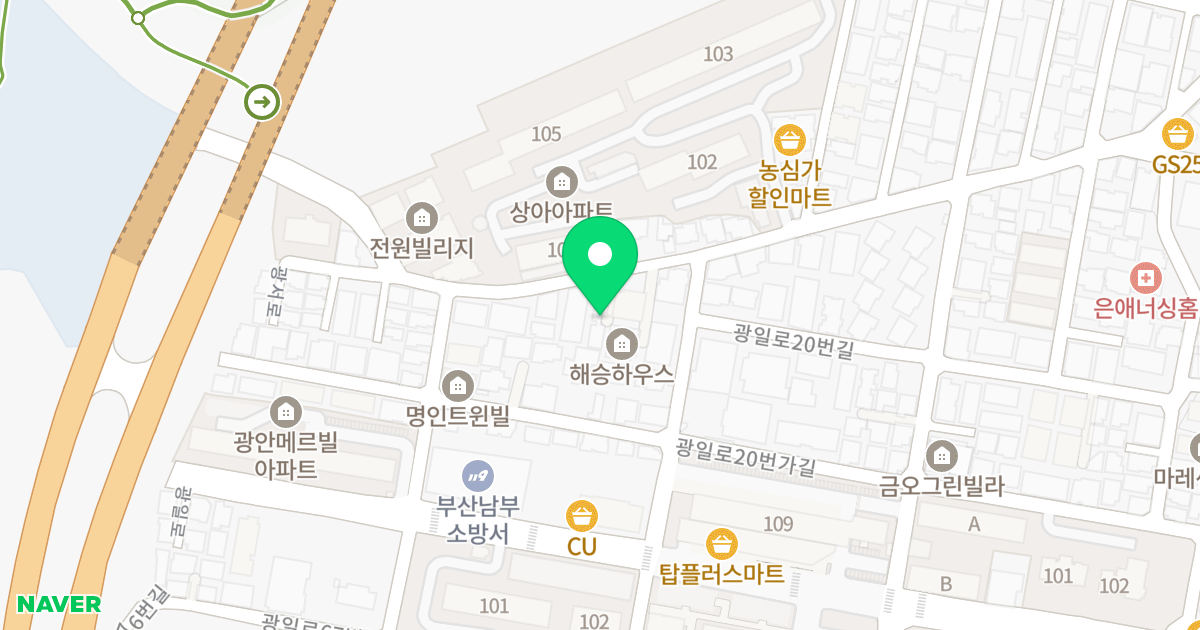 (516-5) 위치 지도 - 부산광역시 수영구 광서로 63-1