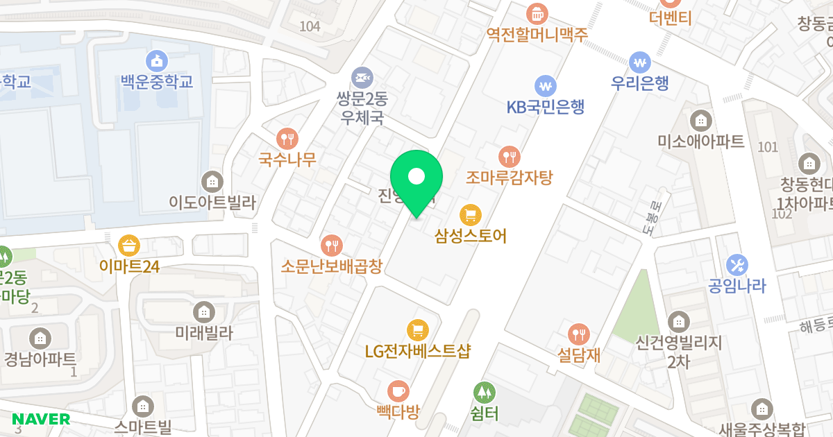 (658-7) 위치 지도 - 서울특별시 도봉구 해등로17길 33