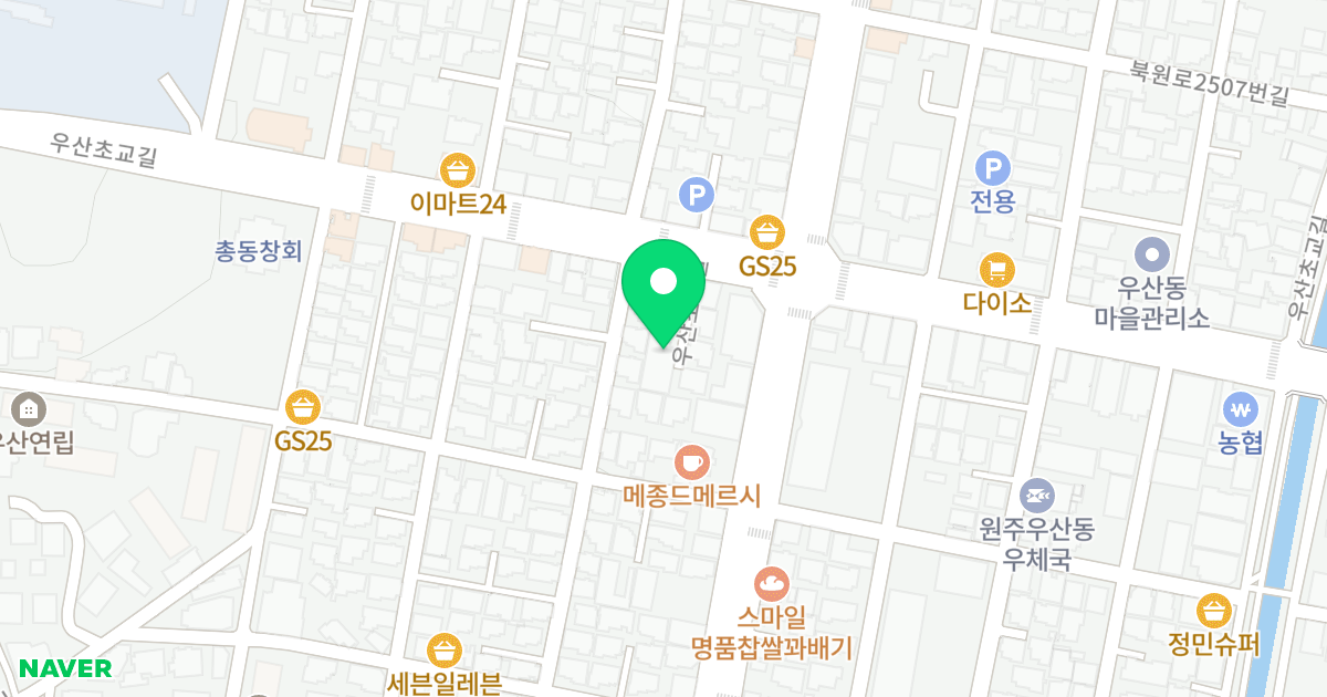 (235-19) 위치 지도 - 강원특별자치도 원주시 우산초교길 59-5