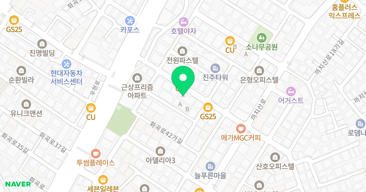 더프라임 위치 지도 - 서울특별시 강서구 화곡로42길 20