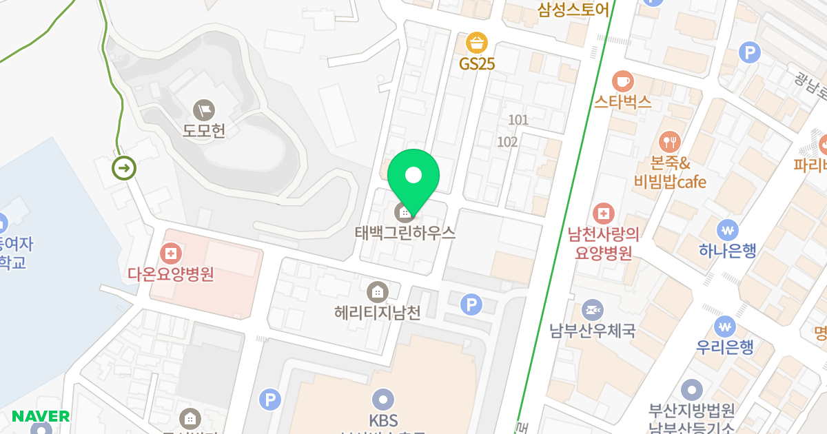 태백그린하우스A 위치 지도 - 부산광역시 수영구 수영로451번길 19