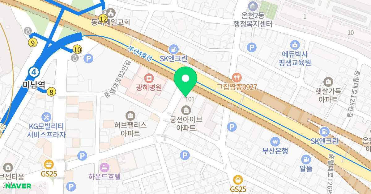 궁전아이브 위치 지도 - 부산광역시 동래구 충렬대로100번길 7