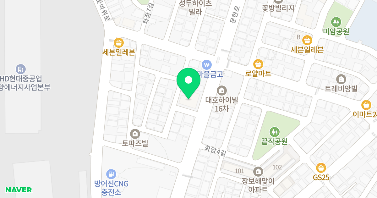 오션빌리지8차 위치 지도 - 울산광역시 동구 문현로 106