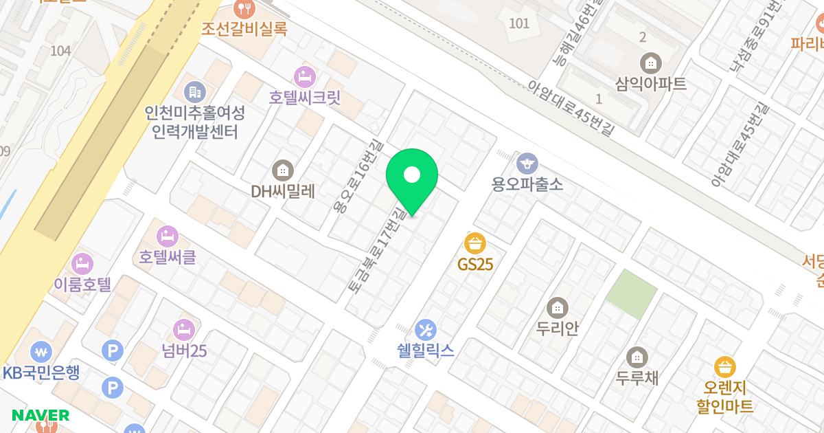 웃는사람들 위치 지도 - 인천광역시 미추홀구 토금북로17번길 18