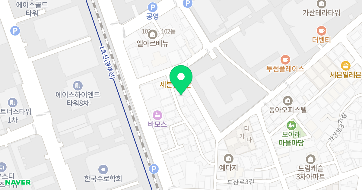 UCL 위치 지도 - 서울특별시 금천구 벚꽃로26길 7