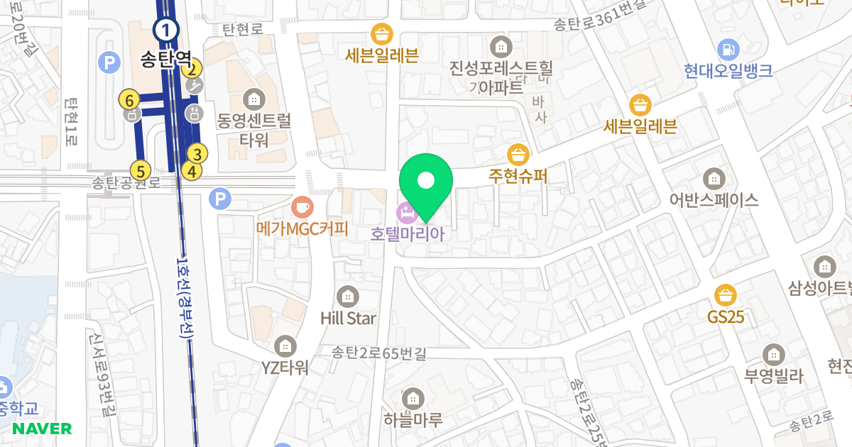 (841-8) 위치 지도 - 경기도 평택시 송탄공원로 62-1