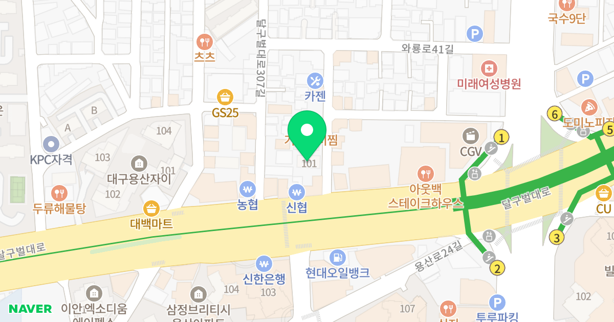 (269-17) 위치 지도 - 대구광역시 달서구 달구벌대로309길 5