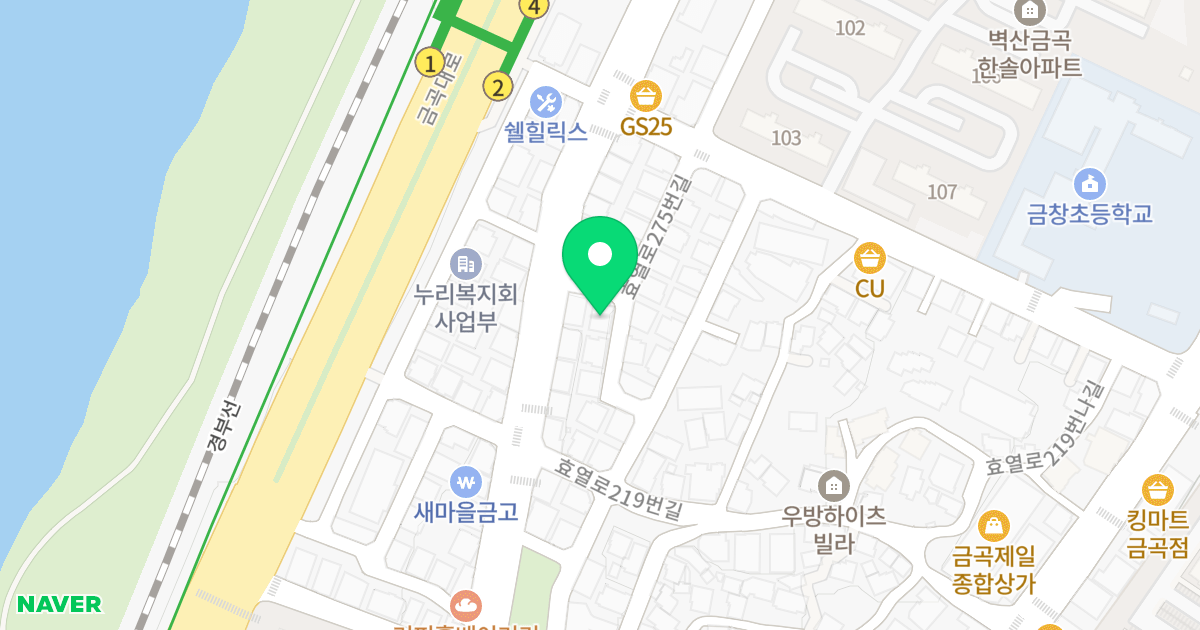시티빌 위치 지도 - 부산광역시 북구 효열로275번길 54