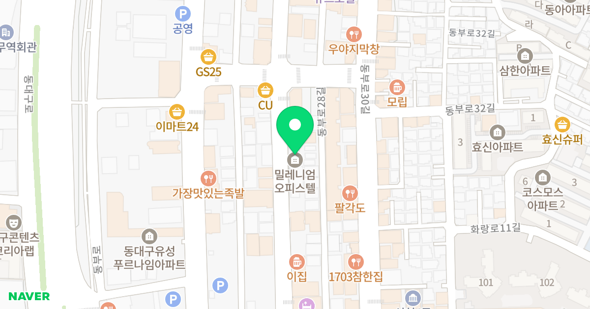 (335-3) 위치 지도 - 대구광역시 동구 동부로26길 31