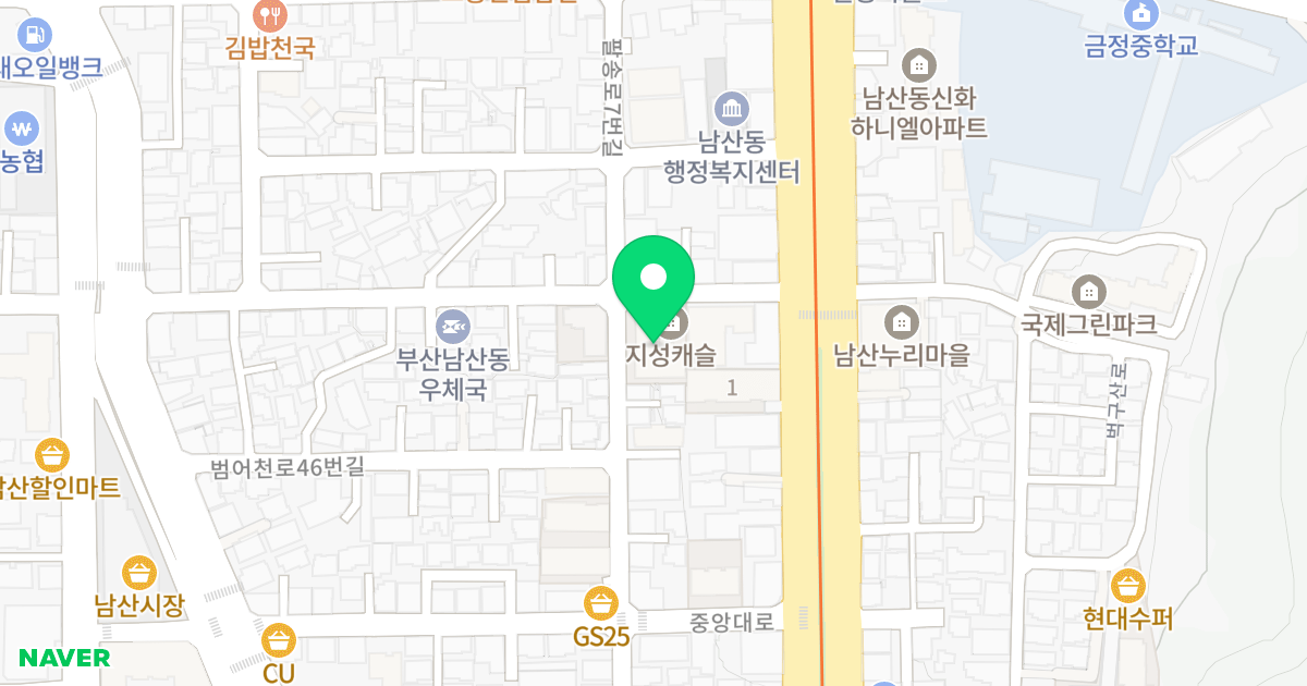 지성캐슬 위치 지도 - 부산광역시 금정구