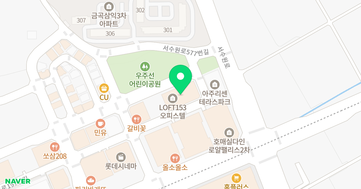 LOFT 153 위치 지도 - 경기도 수원시 권선구 금곡로197번길 18-73
