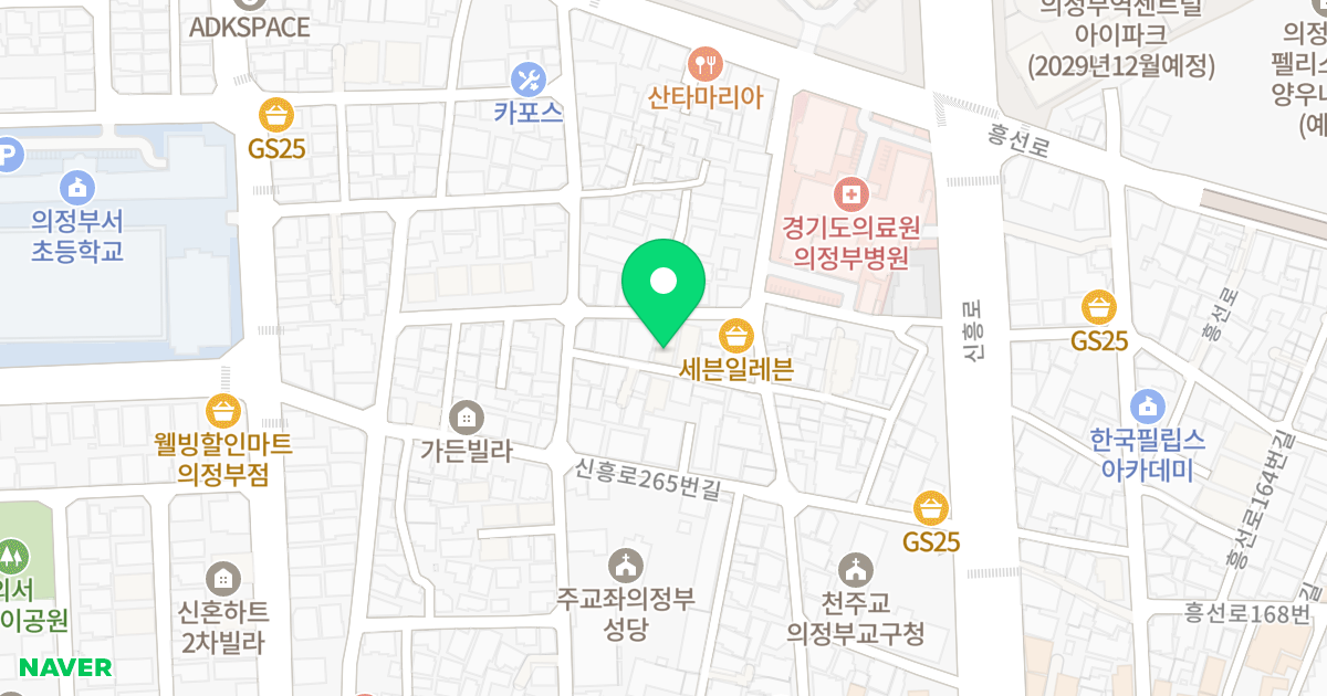 보람빌라A 위치 지도 - 경기도 의정부시 흥선로128번길 27-8