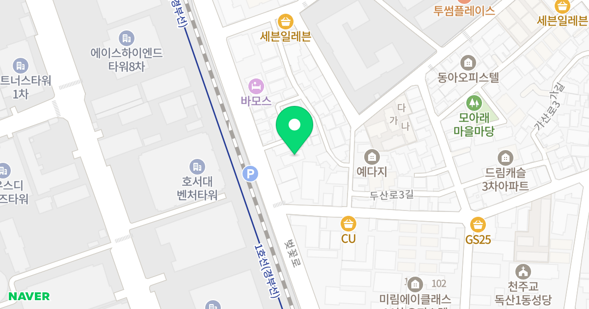 킹캐슬7차 위치 지도 - 서울특별시 금천구 벚꽃로 196