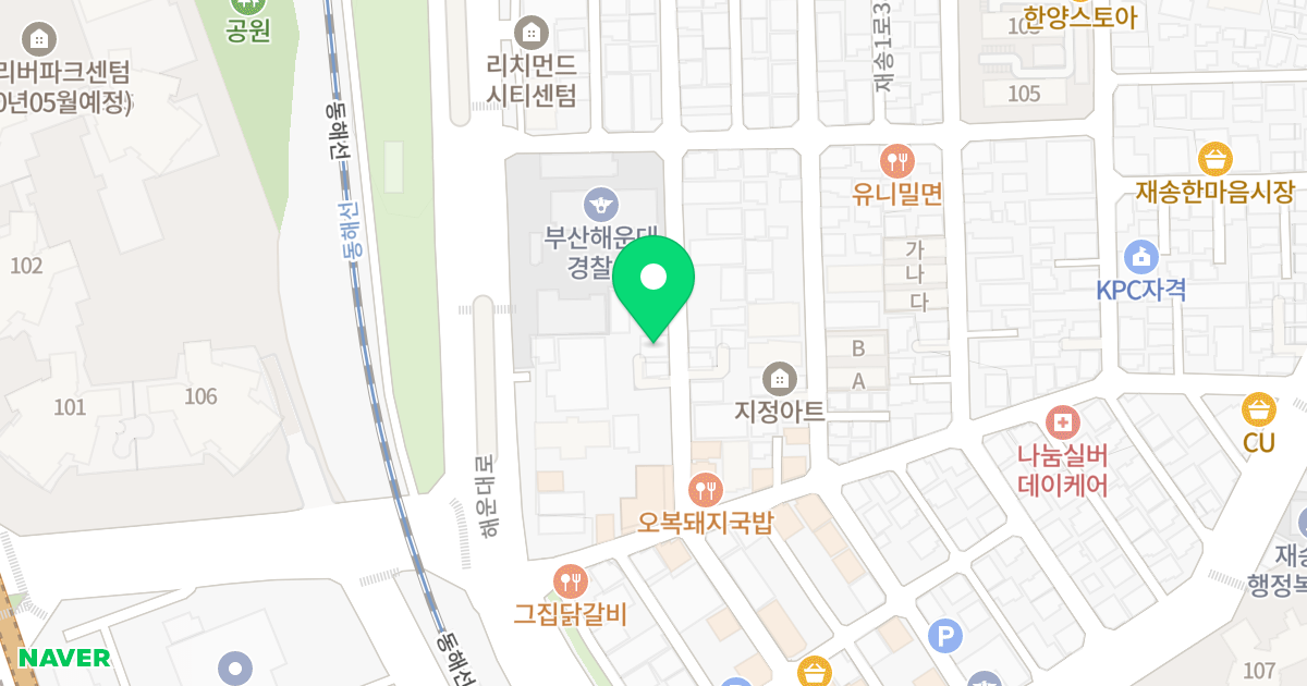 센텀킹 위치 지도 - 부산광역시 해운대구 재송1로20번길 56