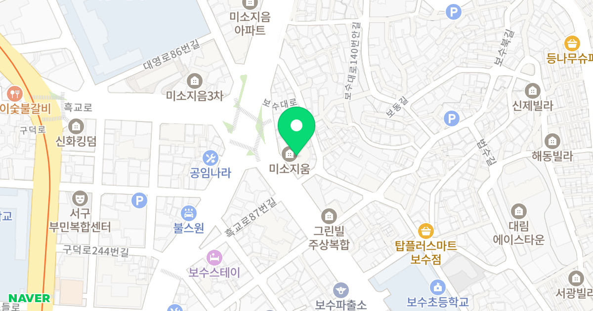 미소지음 주상복합아파트 위치 지도 - 부산광역시 중구