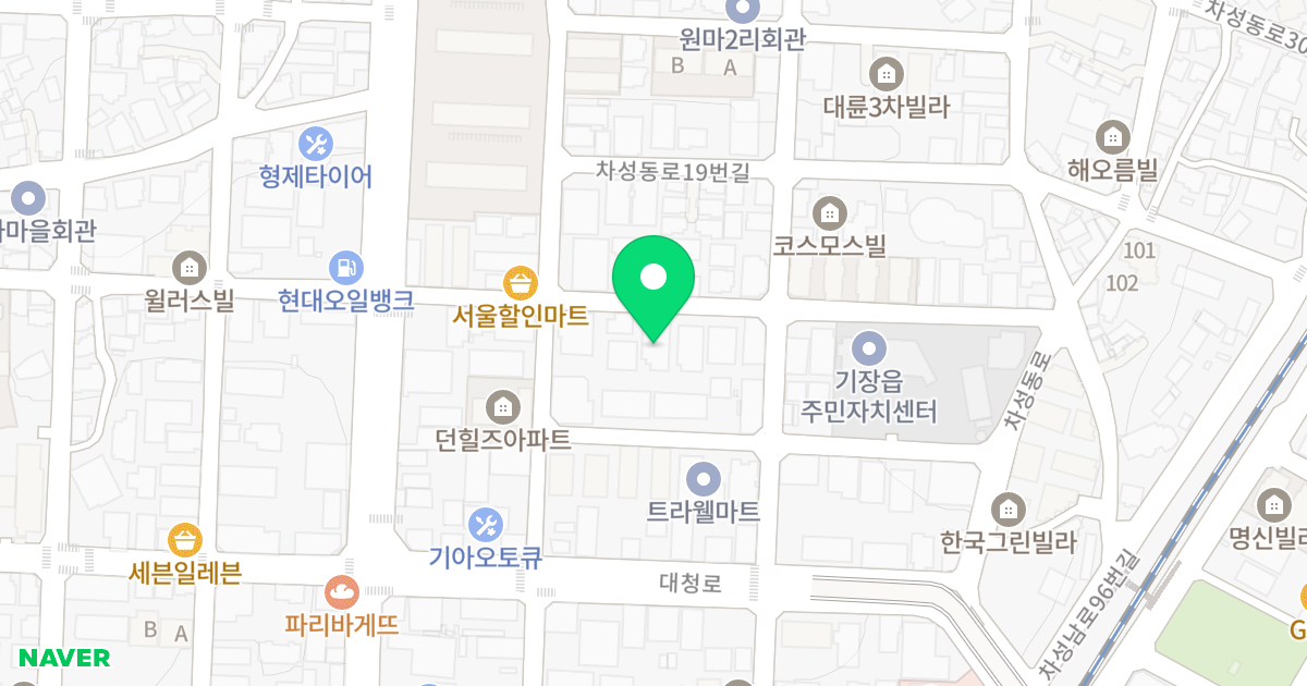 솔바람하우스 위치 지도 - 부산광역시 기장군 기장읍 차성로242번길 24