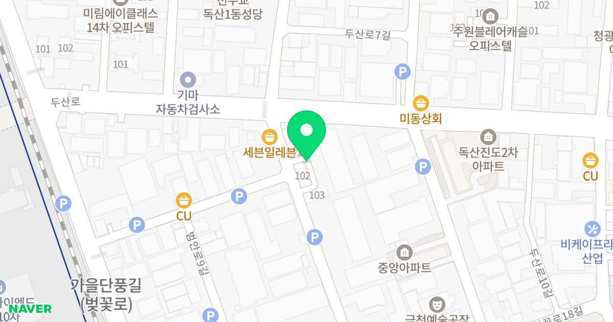에비앙씨티 위치 지도 - 서울특별시 금천구 범안로11길 78