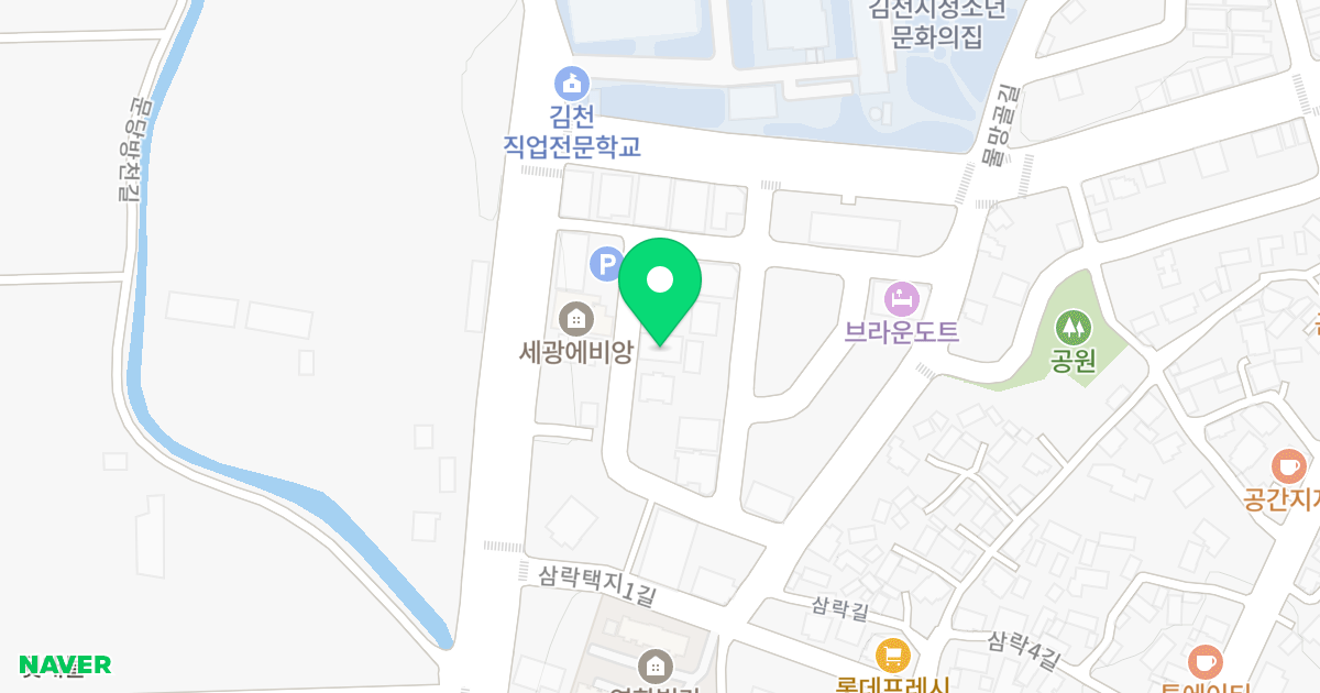 (1206) 위치 지도 - 경상북도 김천시 삼락택지2길 35