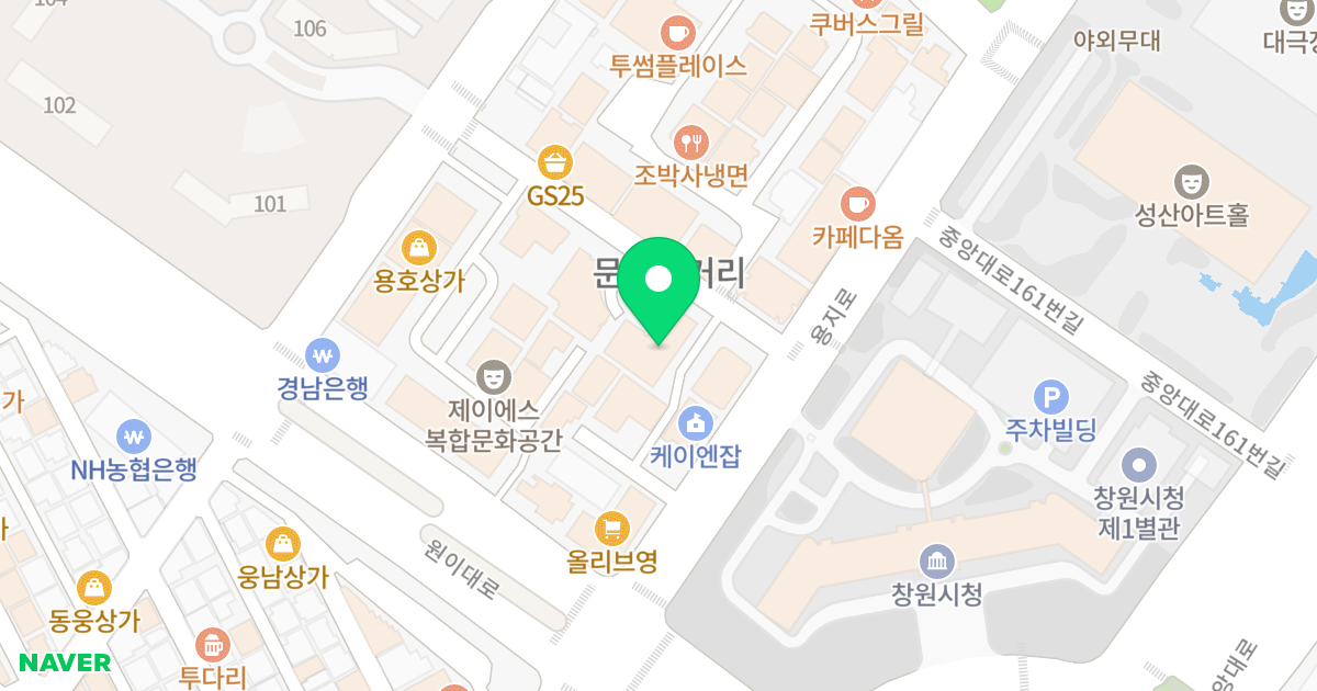 창원오피스텔 위치 지도 - 경상남도 창원시 성산구 용지로153번길 3
