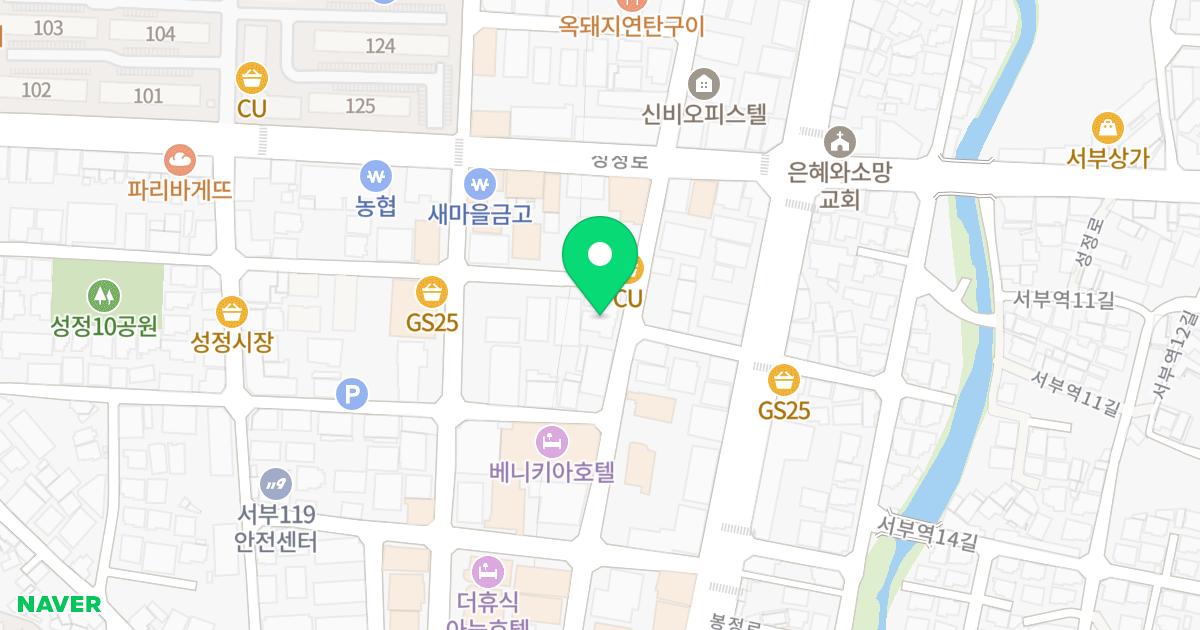 클릭하우스 위치 지도 - 충청남도 천안시 서북구 양지10길 59