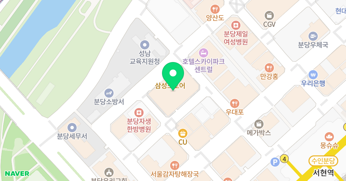 라포르테 블랑 서현 위치 지도 - 경기도 성남시 분당구 황새울로311번길 28