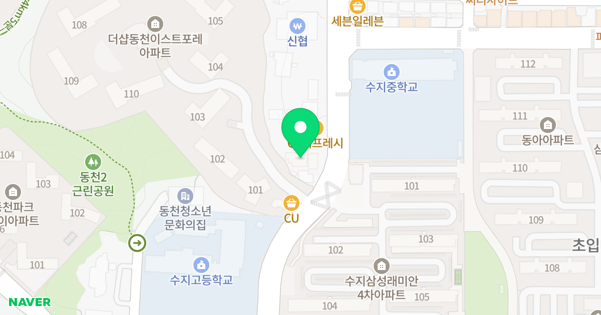 다온빌 위치 지도 - 경기도 용인시 수지구 수풍로 93