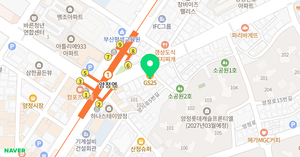 경도블리스타워 위치 지도 - 부산광역시 부산진구 연수로 6-1