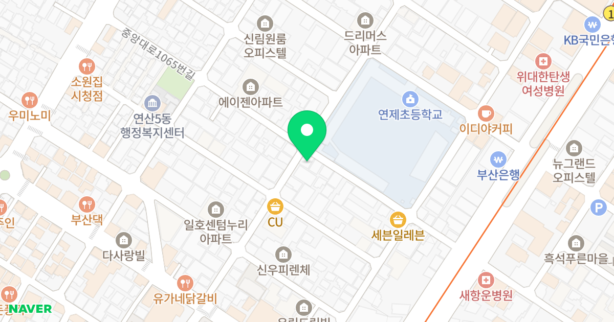 스마트 하우스 위치 지도 - 부산광역시 연제구 월드컵대로153번길 67