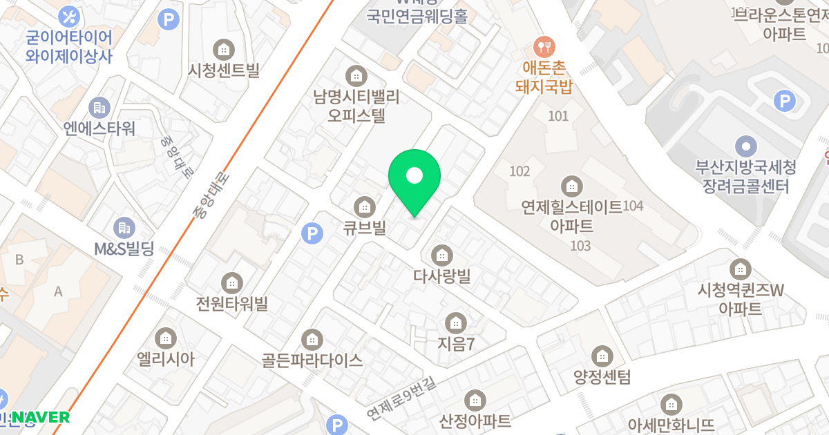 우진스위트 위치 지도 - 부산광역시 부산진구