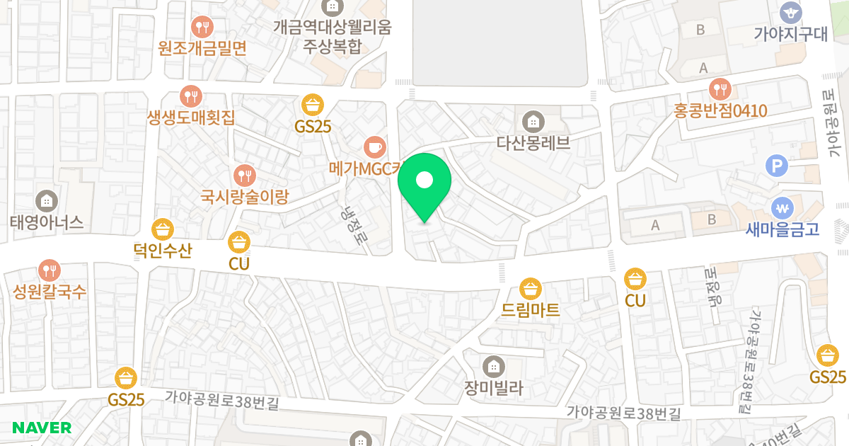 아티움 위치 지도 - 부산광역시 부산진구 가야대로498번길 41