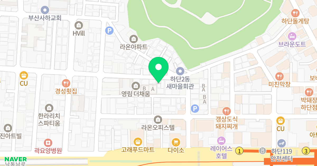 대동레미안 위치 지도 - 부산광역시 사하구 하신번영로300번길 76