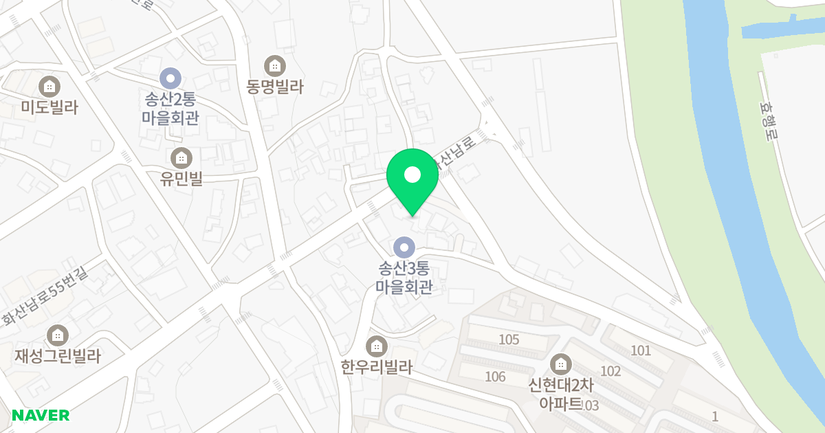 송산 익투스 위치 지도 - 경기도 화성시 화산남로 86
